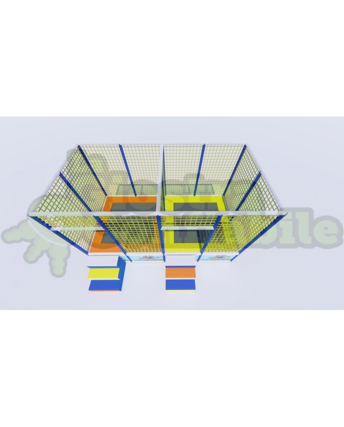 tapp-02 / Tappeto Elastico 2 postazioni small mt 4x2x2,5h