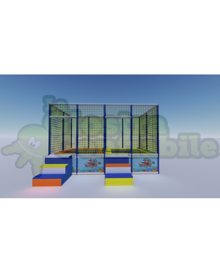 tapp-02 / Tappeto Elastico 2 postazioni small mt 4x2x2,5h