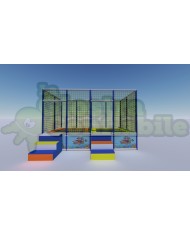 tapp-02 / Tappeto Elastico 2 postazioni small mt 4x2x2,5h