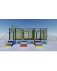 tapp-03 / Tappeto Elastico 3 postazioni small mt 6x2x2,5h