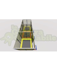 tapp-03 / Tappeto Elastico 3 postazioni small mt 6x2x2,5h