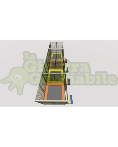 tapp-04 / Tappeto Elastico 4 postazioni small mt. 8x2x2,5h