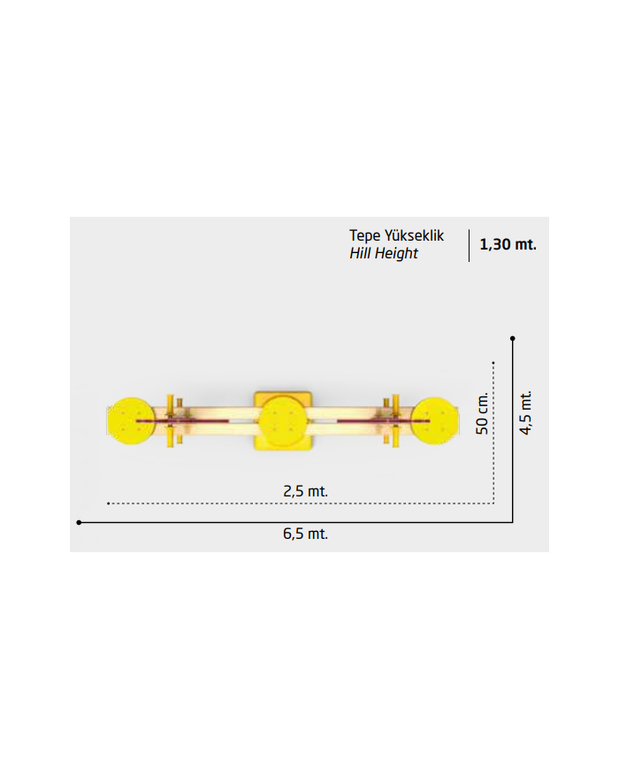 est-76 / Bilico Giraffa mt: 2,50X0,50x1,30h