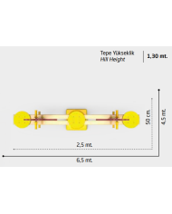 est-76 / Bilico Giraffa mt: 2,50X0,50x1,30h
