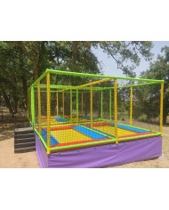 tapp-04 smart FRONTALE / Tappeto Elastico 4 postazioni small mt.780x450x300h