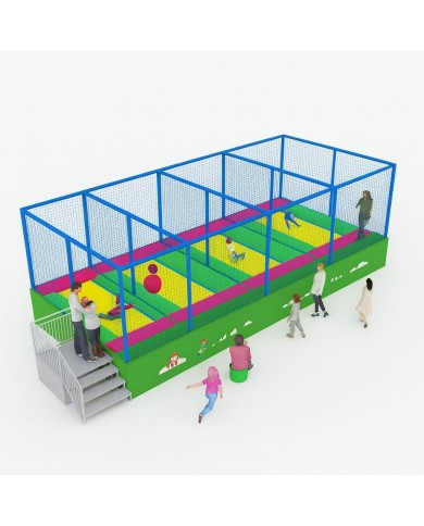 tapp-04 smart SCHIERA / Trampolino smart SCHIERA 4 postazioni misure: 9,8x380x3h