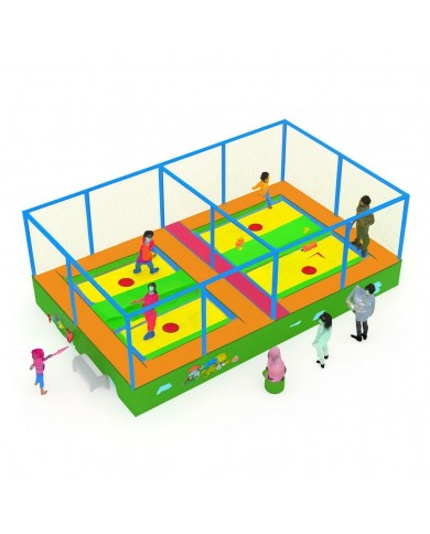 tapp-04 trampolino BIG  A SCHIERA / Trampolino BIG  A SCHIERA 4 postazioni misure: 10x5x3h
