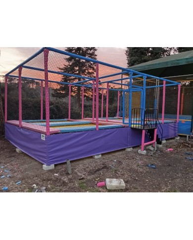 tapp-04 trampolino BIG  A SCHIERA / Trampolino BIG  A SCHIERA 4 postazioni misure: 10x5x3h