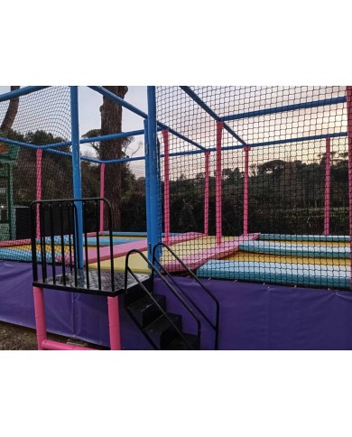 tapp-04 trampolino BIG  A SCHIERA / Trampolino BIG  A SCHIERA 4 postazioni misure: 10x5x3h