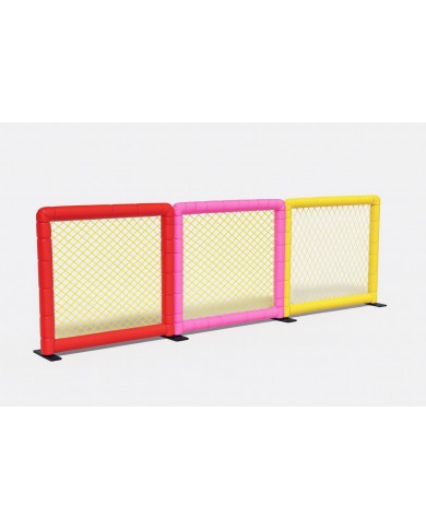 ar-10/ Staccionata playground realizzata in ferro, ricoperta da morbito pvc