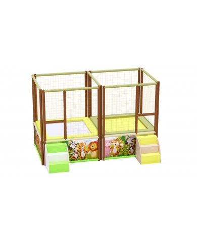 tapp-02 / Tappeto Elastico 2 postazioni small mt 4x2x2,5h