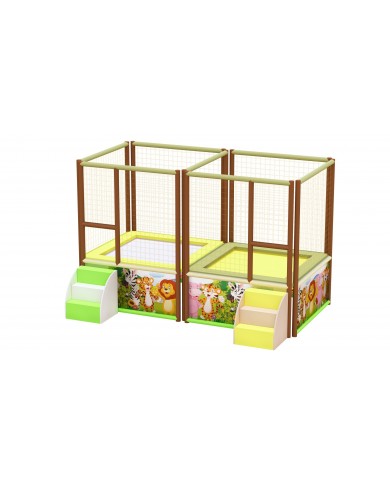 tapp-02 / Tappeto Elastico 2 postazioni small mt 4x2x2,5h