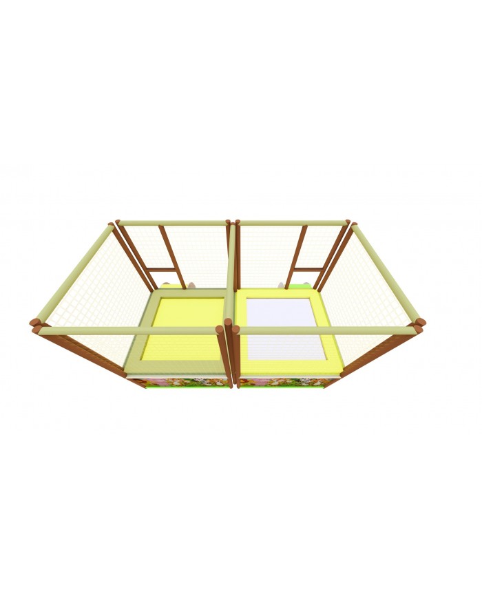tapp-02 / Tappeto Elastico 2 postazioni small mt 4x2x2,5h