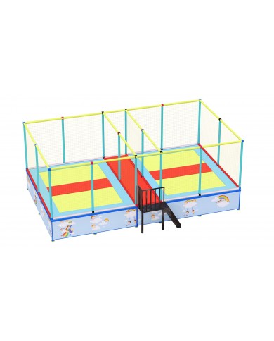 tapp-04 smart FRONTALE / Tappeto Elastico 4 postazioni small mt.780x450x300h