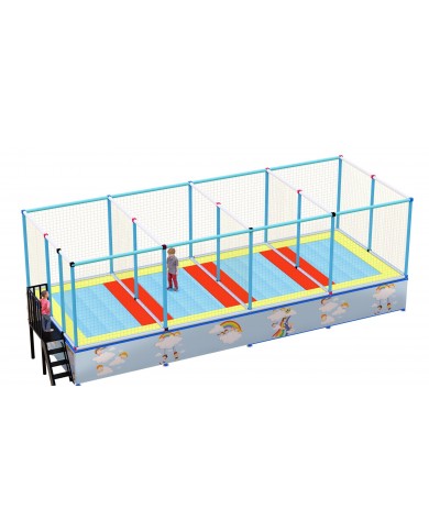 tapp-04 smart SCHIERA / Trampolino smart SCHIERA 4 postazioni misure: 9,8x380x3h