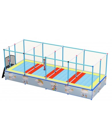 tapp-04 smart SCHIERA / Trampolino smart SCHIERA 4 postazioni misure: 9,8x380x3h