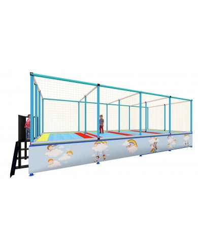 tapp-04 smart SCHIERA / Trampolino smart SCHIERA 4 postazioni misure: 9,8x380x3h