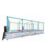 tapp-04 smart SCHIERA / Trampolino smart SCHIERA 4 postazioni misure: 9,8x380x3h