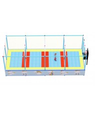 tapp-04 smart SCHIERA / Trampolino smart SCHIERA 4 postazioni misure: 9,8x380x3h